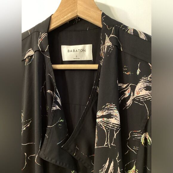 Babaton‎ Black Leaf Print Blazer - Picture 10 of 12